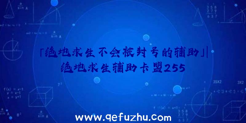 「绝地求生不会被封号的辅助」|绝地求生辅助卡盟255